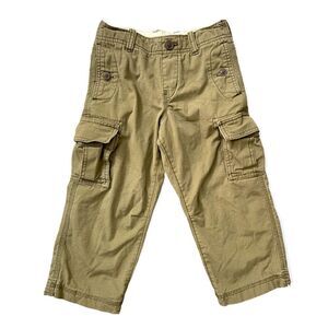Gap Boy’s Green Jersey Lined Pull-On Cargo Straight Utility Pants Size 4 Years